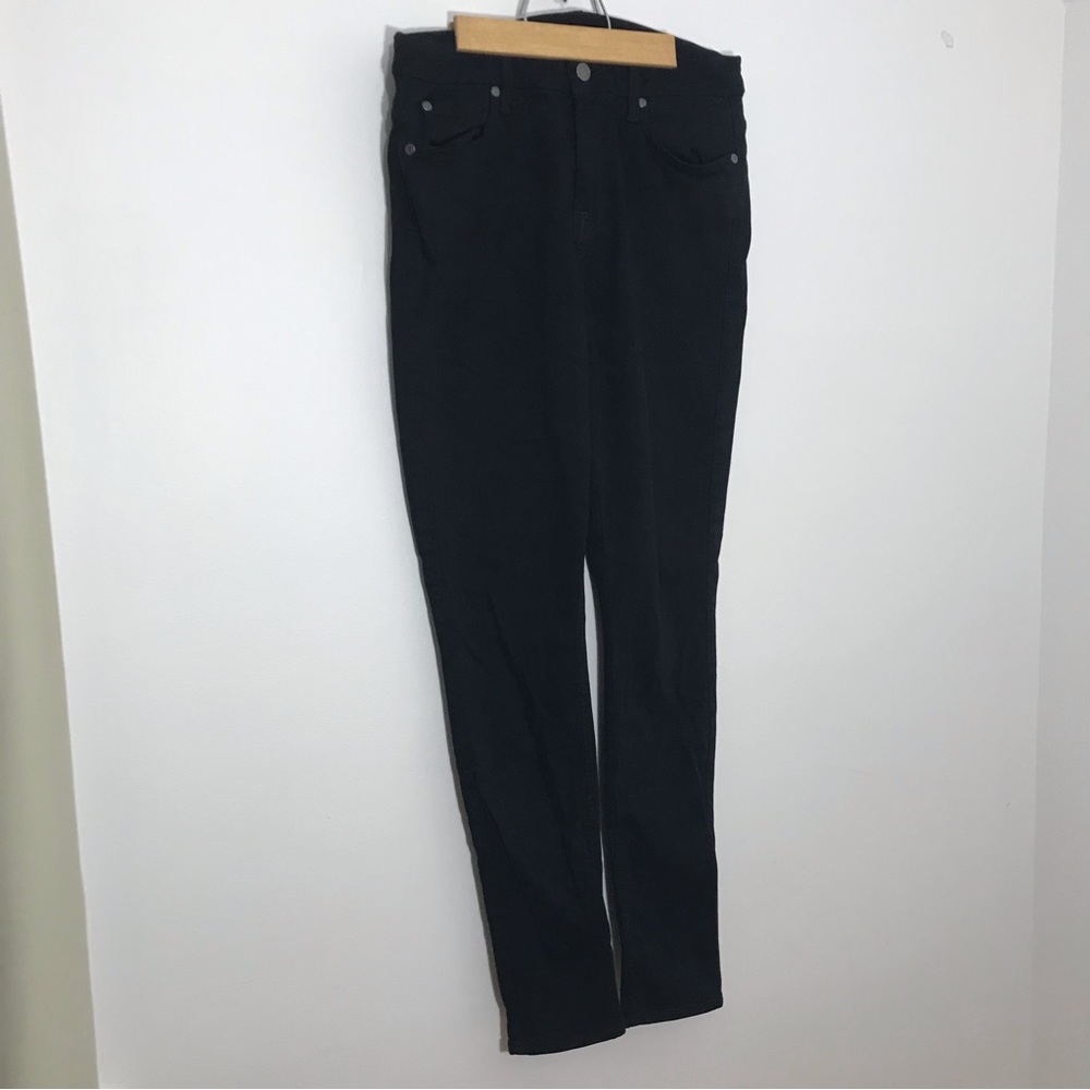 7 For All Mankind High Waist Skinny Black Jeans